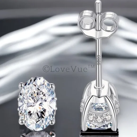Certified 1ct. t.w. Diamond Oval Hidden Halo Stud Earrings VVS1 GRA Certified - Picture 6 of 16